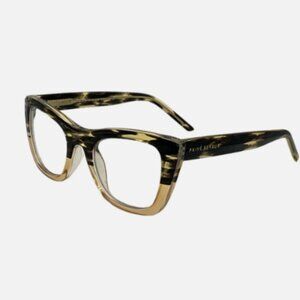Prive Revaux Boss Up Blue Light Blocking Reading Glasses in Tan and Black